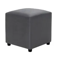 Puff silla Gris Felpa 45x45x45