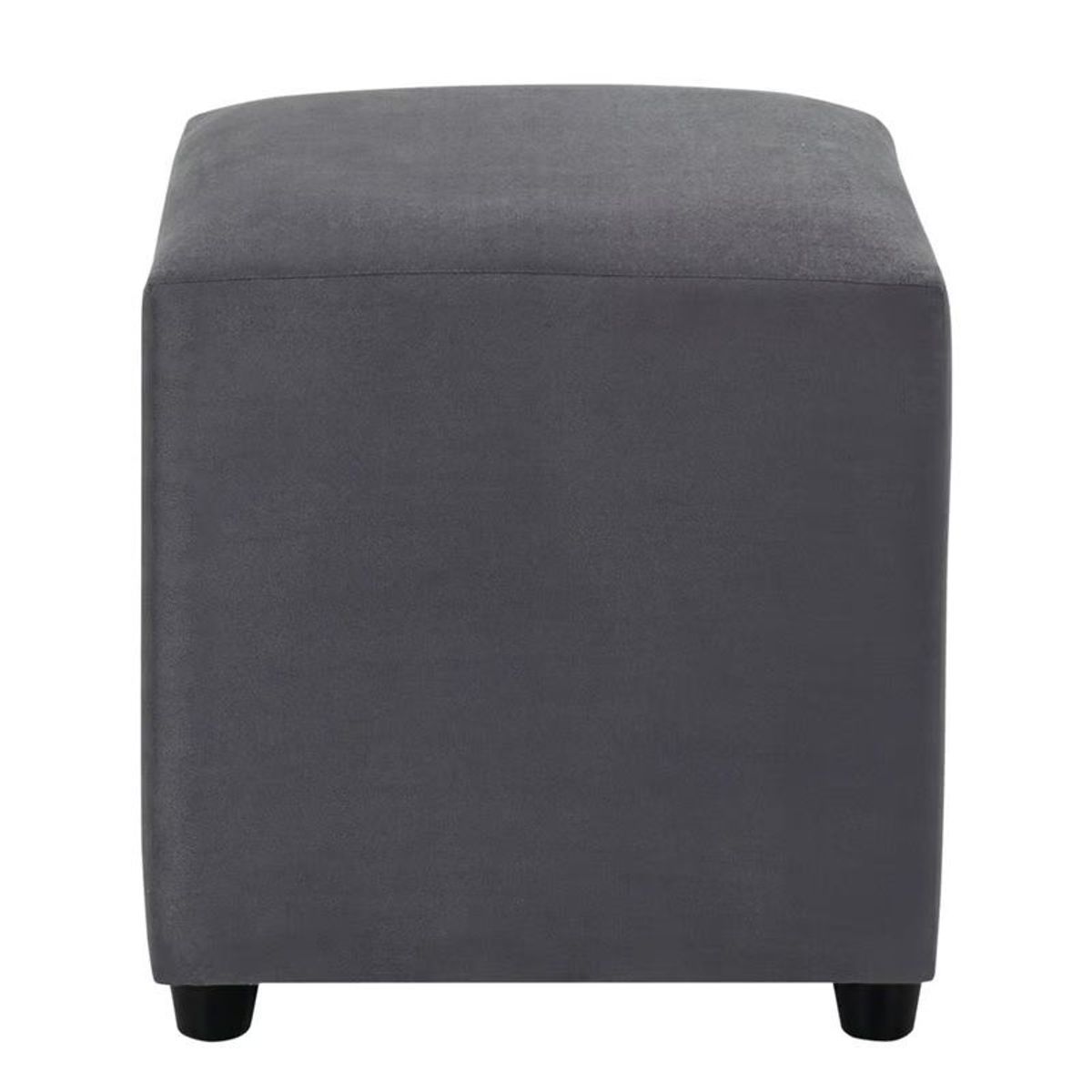 GENERICO - Puff silla Gris Felpa 45x45x45