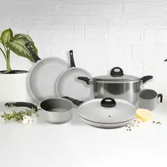 SWISS NATURE LABS - XTREM COOK STEEL SET DE SARTENES Y OLLAS CON 6 PIEZAS
