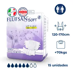 FLUFSAN - Pañal transpirable XL Dia