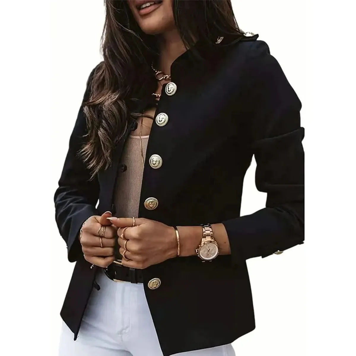 GIOIO - Blazer De Mujer Negro