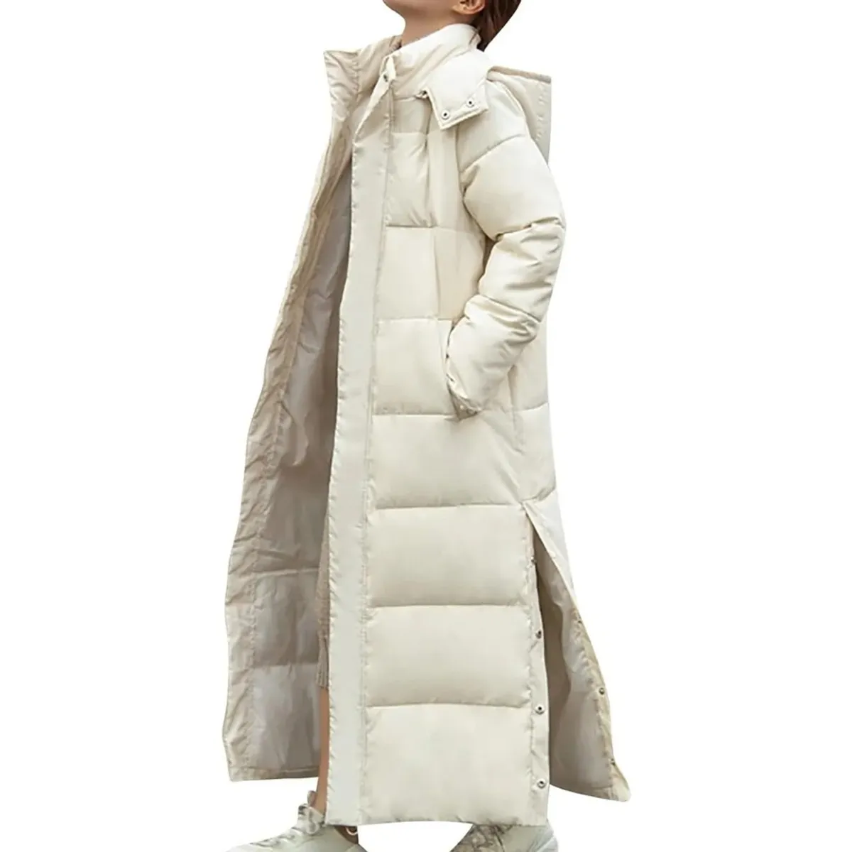 GIOIO - Chamarras Con Capucha De Moda Para Mujer Abrigo Largo Cálido