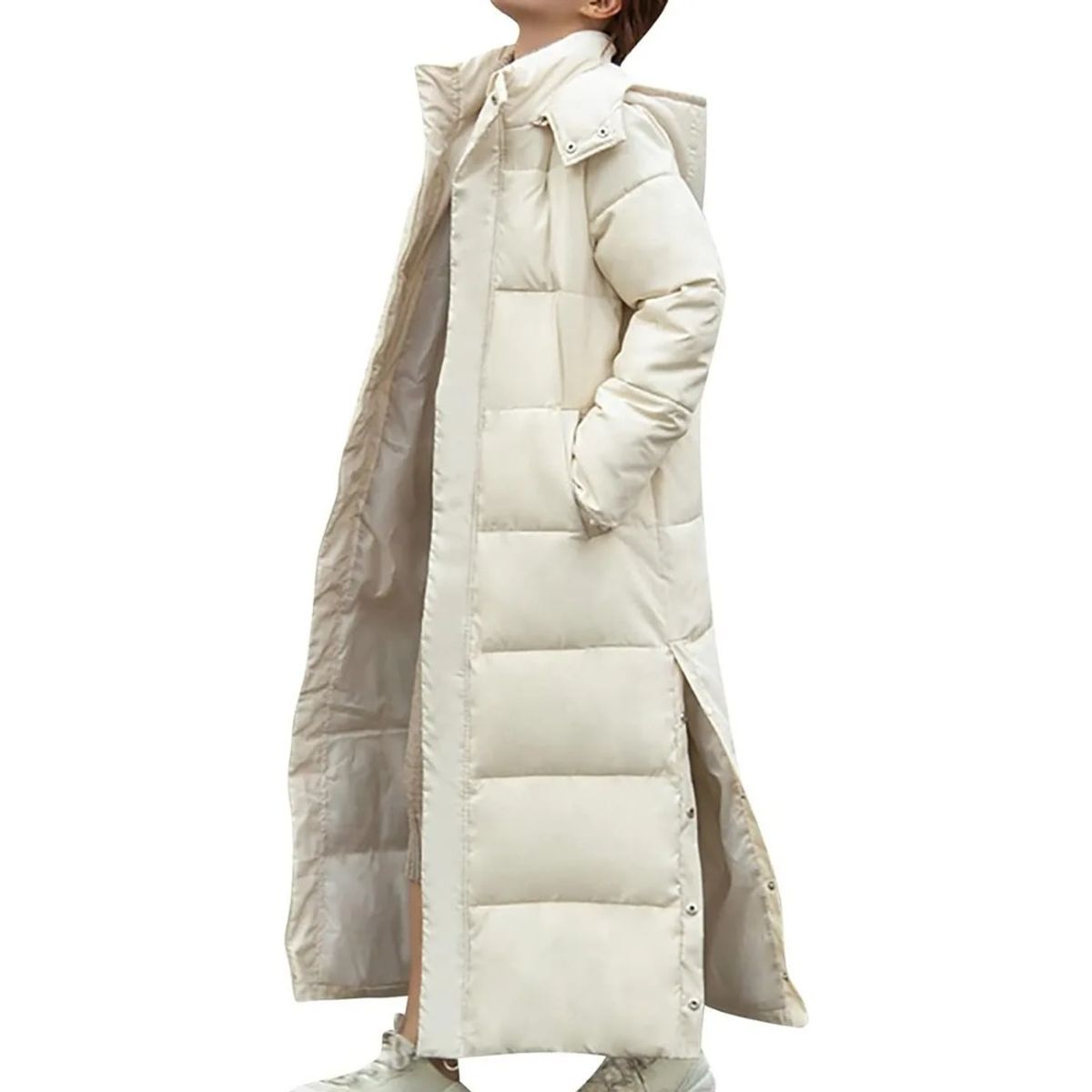 GIOIO - Chamarras Con Capucha De Moda Para Mujer Abrigo Largo Cálido