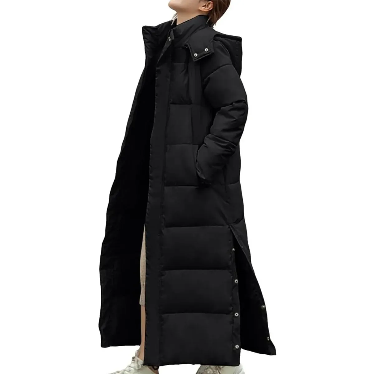 GIOIO - Chamarras Con Capucha De Moda Para Mujer Abrigo Largo Cálido