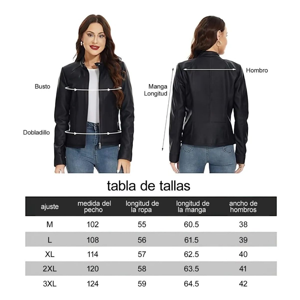 GIOIO - Chamarra De Pu De Moda Para Cortavientos Mujer