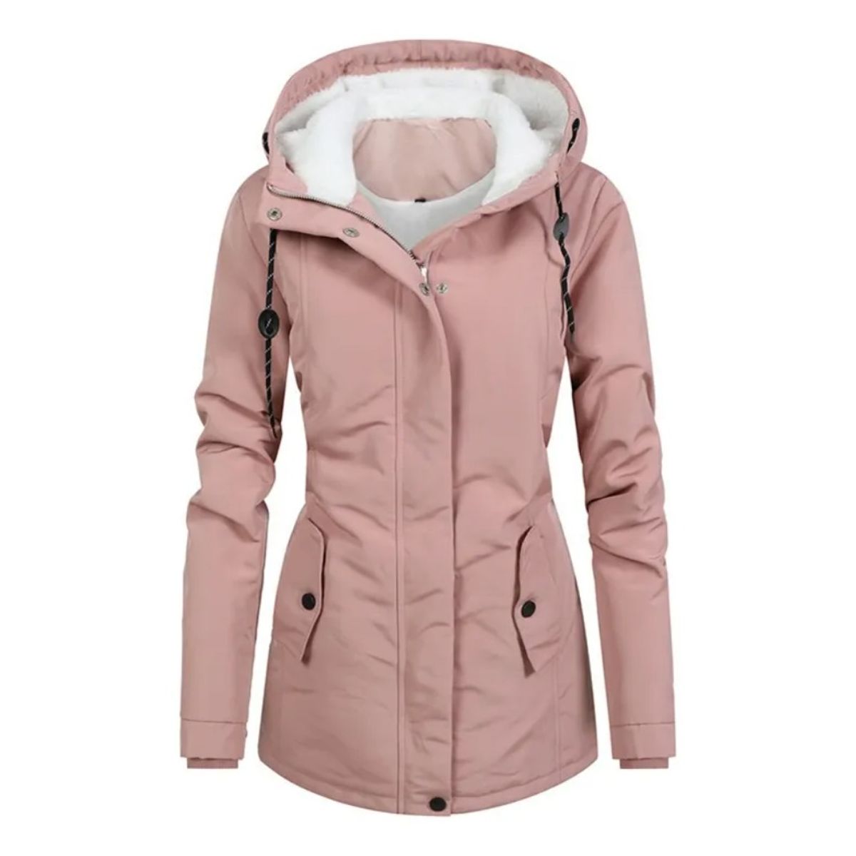 GIOIO - Chamarra De Algodón Acolchada Cálida Capucha For Woman