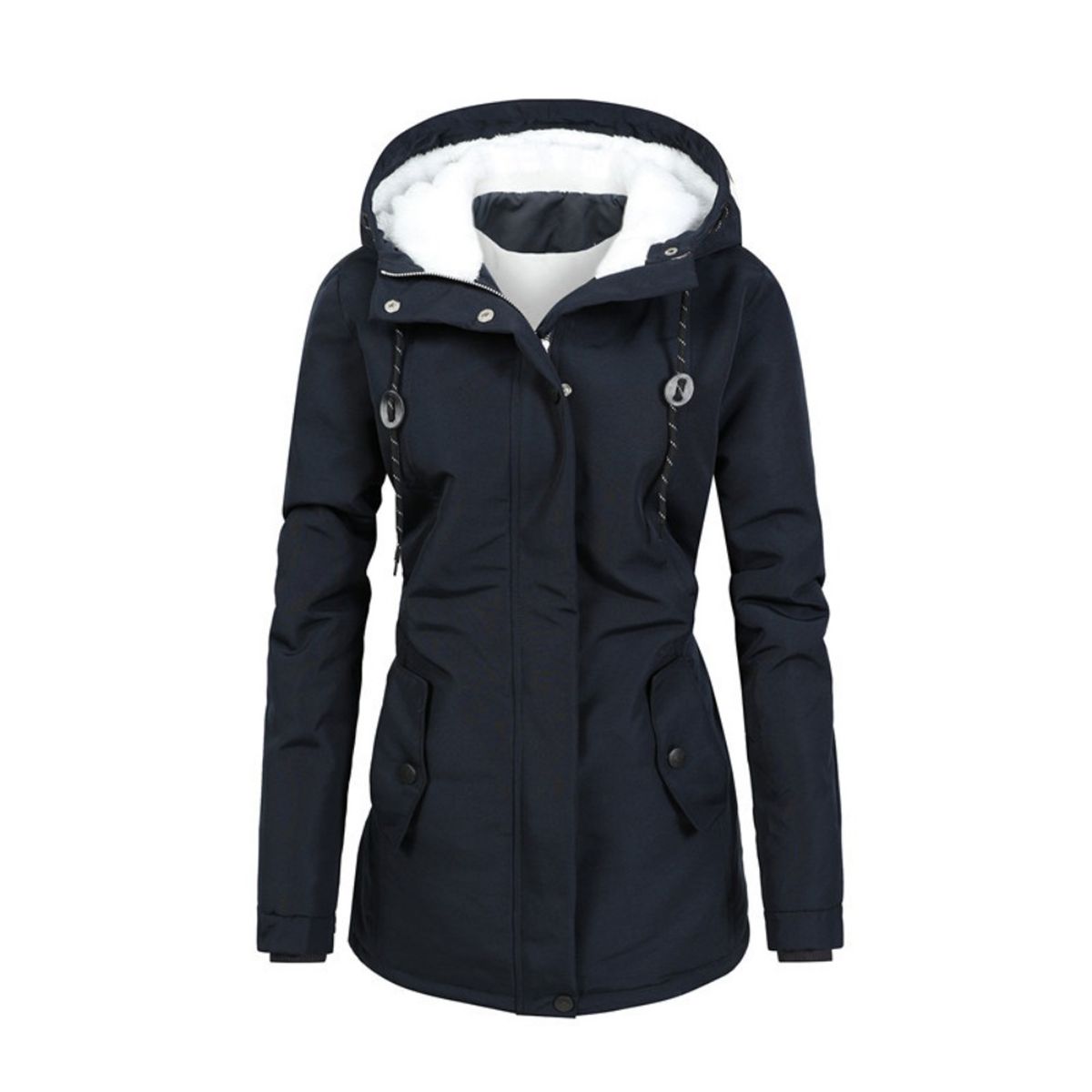 GIOIO - Chamarra De Algodón Acolchada Cálida Capucha For Woman