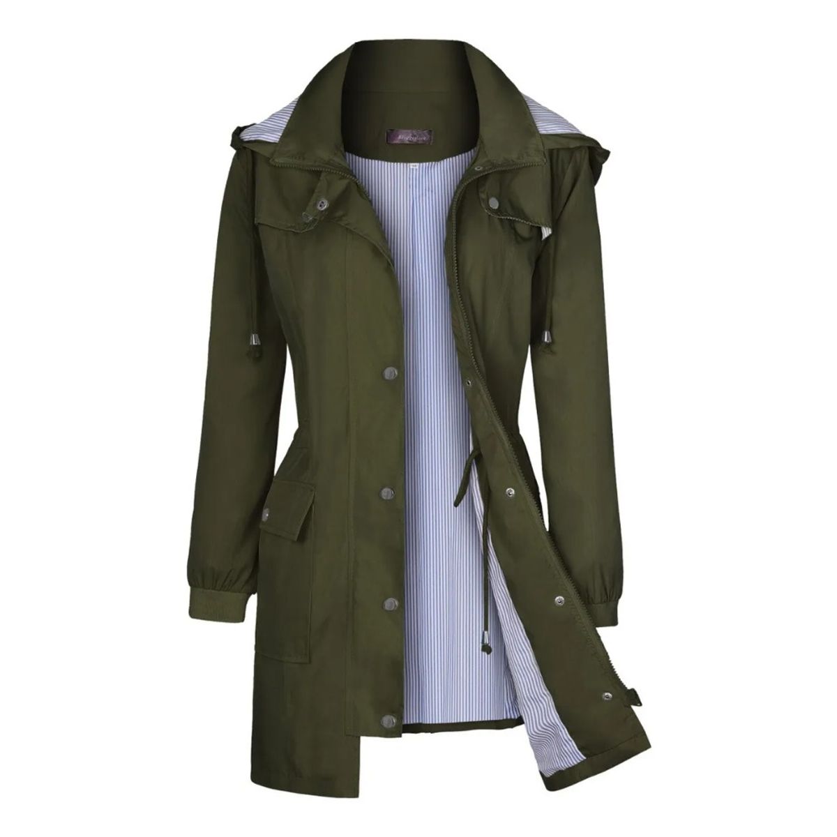 GIOIO - Chamarra Con Capucha Extraíble Abrigo De Mujer Impermeable