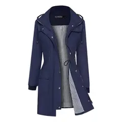 GIOIO - Chamarra Con Capucha Extraíble Abrigo De Mujer Impermeable