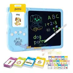 GENERICO - Tablero Didáctico Con 255 Tarjetas Español-inglés Para Niños