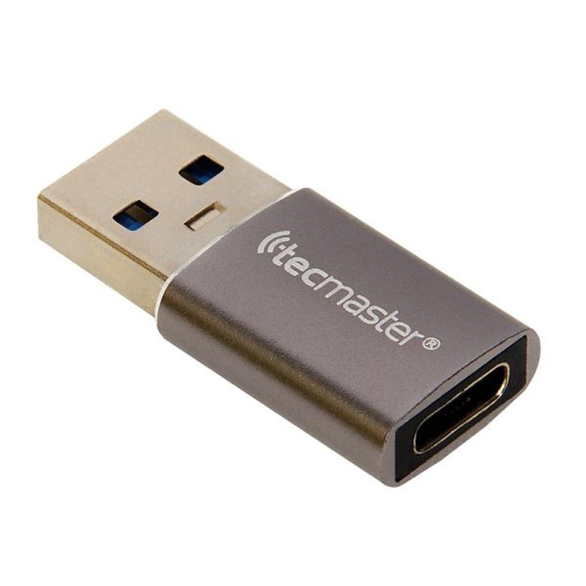 TECMASTER - Adaptador Otg Usb 3.0 Tipo C Hembra A Usb-a Macho Color Plateado