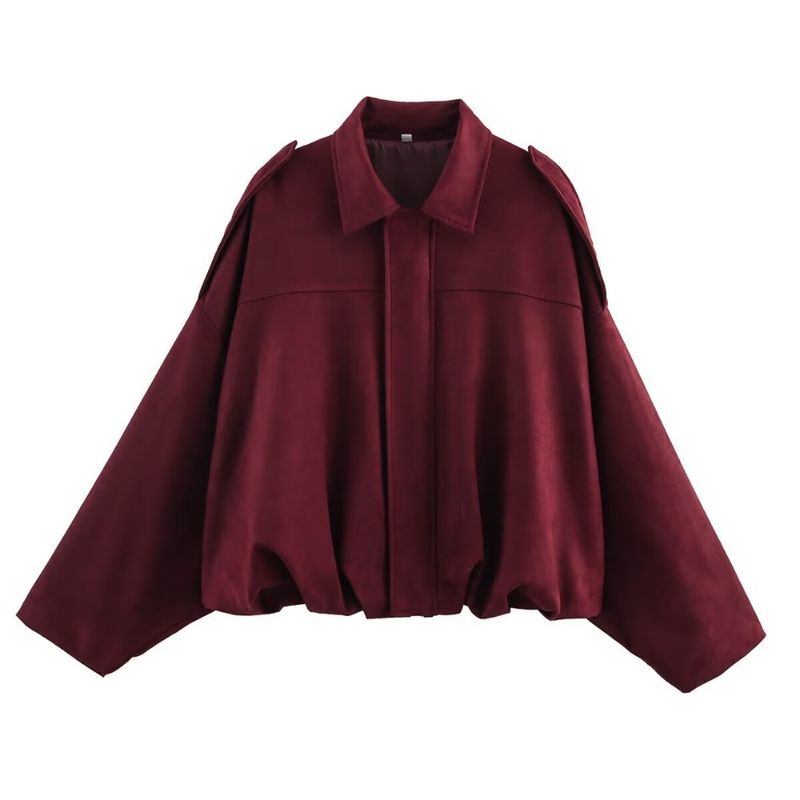 GIOIO - Chaqueta Mujer Piloto Manga Murciélago Urbana Tacto Suave​