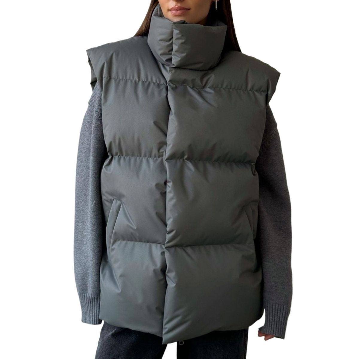 GIOIO - Chaleco Mujer Algodón Urbano Relajado Oficina Activa​