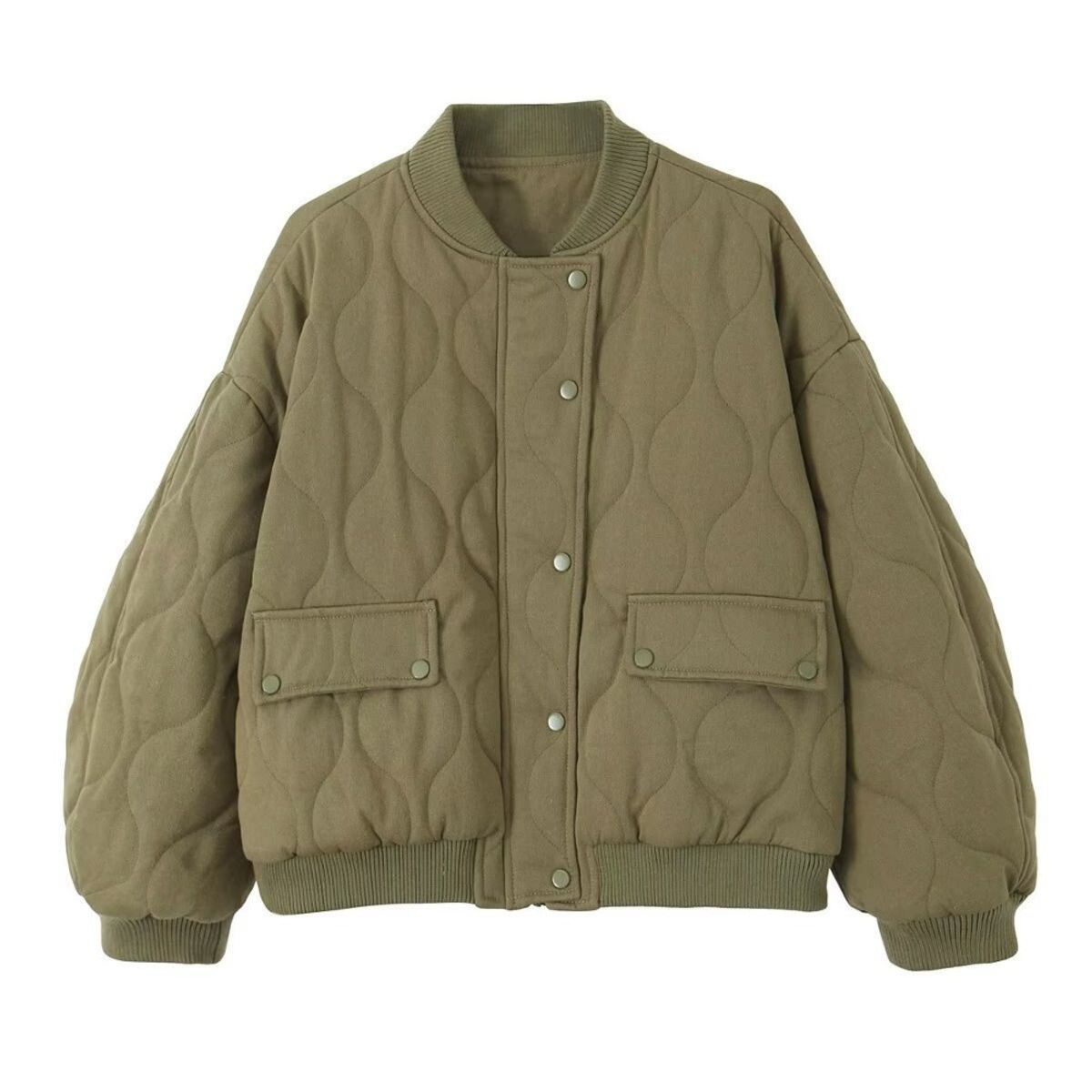 GIOIO - Chaqueta Mujer Piloto Algodón Desgastado Hombro Ala Amplio Urbano​