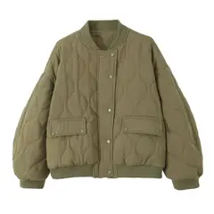 GIOIO - Chaqueta Mujer Piloto Algodón Desgastado Hombro Ala Amplio Urbano​