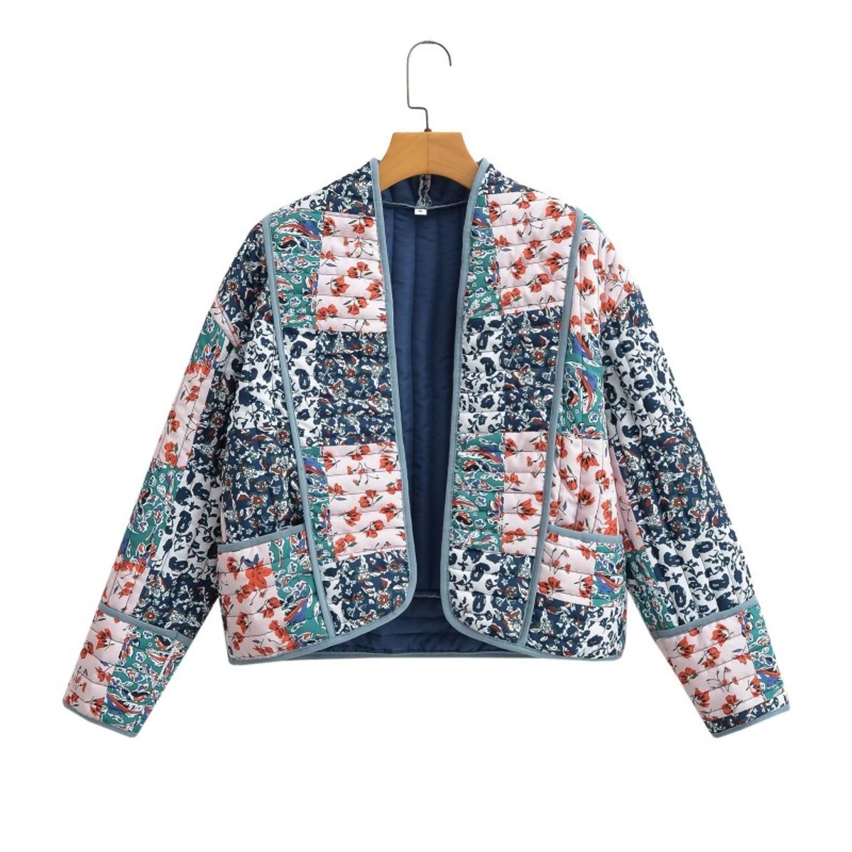 GIOIO - Chaqueta Mujer Algodón Floral Urbana Caliente Tendencia Diario​