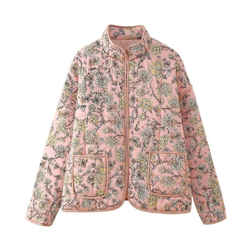 GIOIO - Chaqueta Mujer Acolchada Urbana Flor Entallada Ligera Diario​