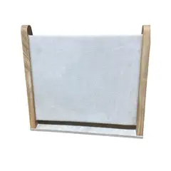 GENERICO - Elegante Exhibidor de Gamuza y Madera para Colgantes