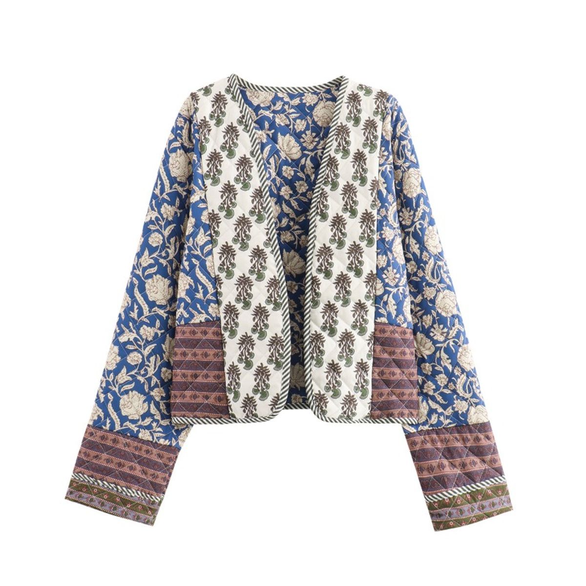 GIOIO - Abrigo Reversible Mujer Estampado Acolchado Doble Face Ligero​