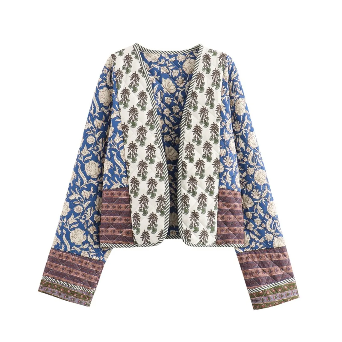 GIOIO - Abrigo Reversible Mujer Estampado Acolchado Doble Face Ligero​
