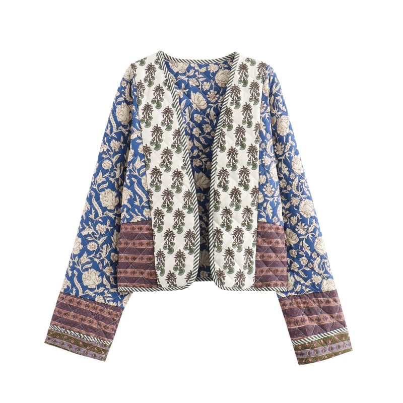 GIOIO - Abrigo Reversible Mujer Estampado Acolchado Doble Face Ligero​