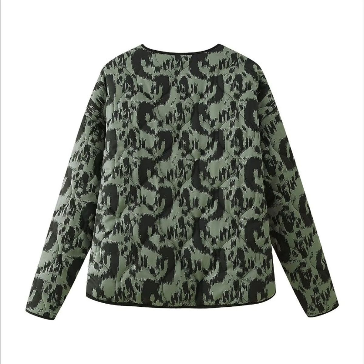 GIOIO - Chaqueta Mujer Algodón Estampado Fauna Entallada Urbana Moderna​