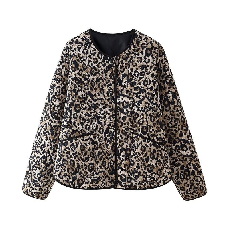 GIOIO - Chaqueta Mujer Algodón Estampado Fauna Entallada Urbana Moderna​