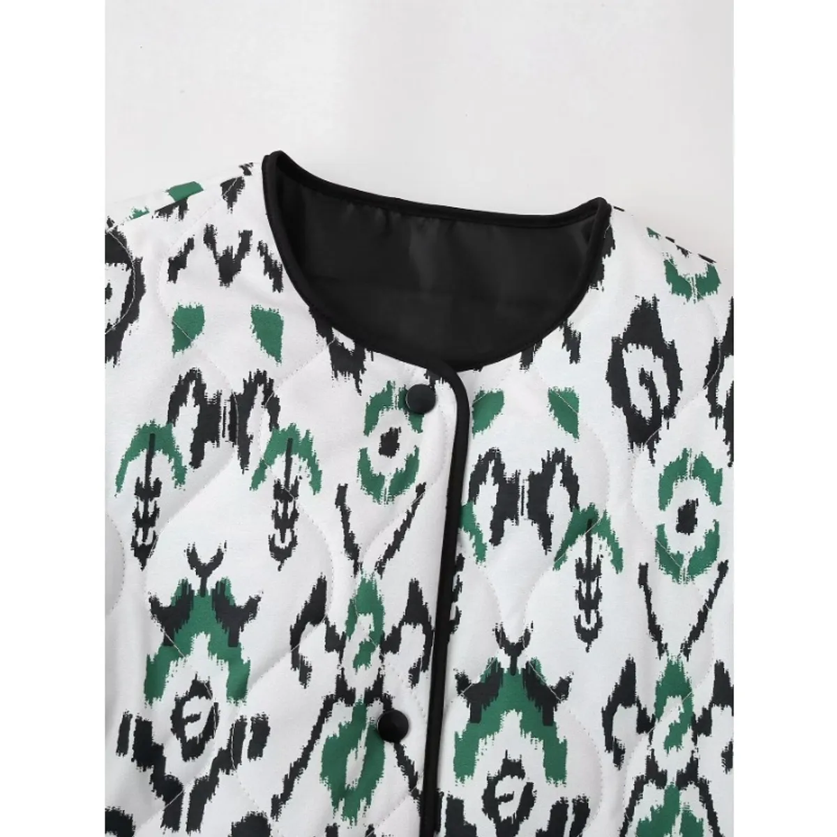 GIOIO - Chaqueta Mujer Algodón Estampado Fauna Entallada Urbana Moderna​