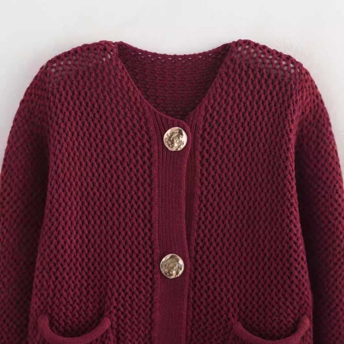 GIOIO - Cárdigan Mujer Tejido Grueso Lujo Figura Flúida Largo Elegante​