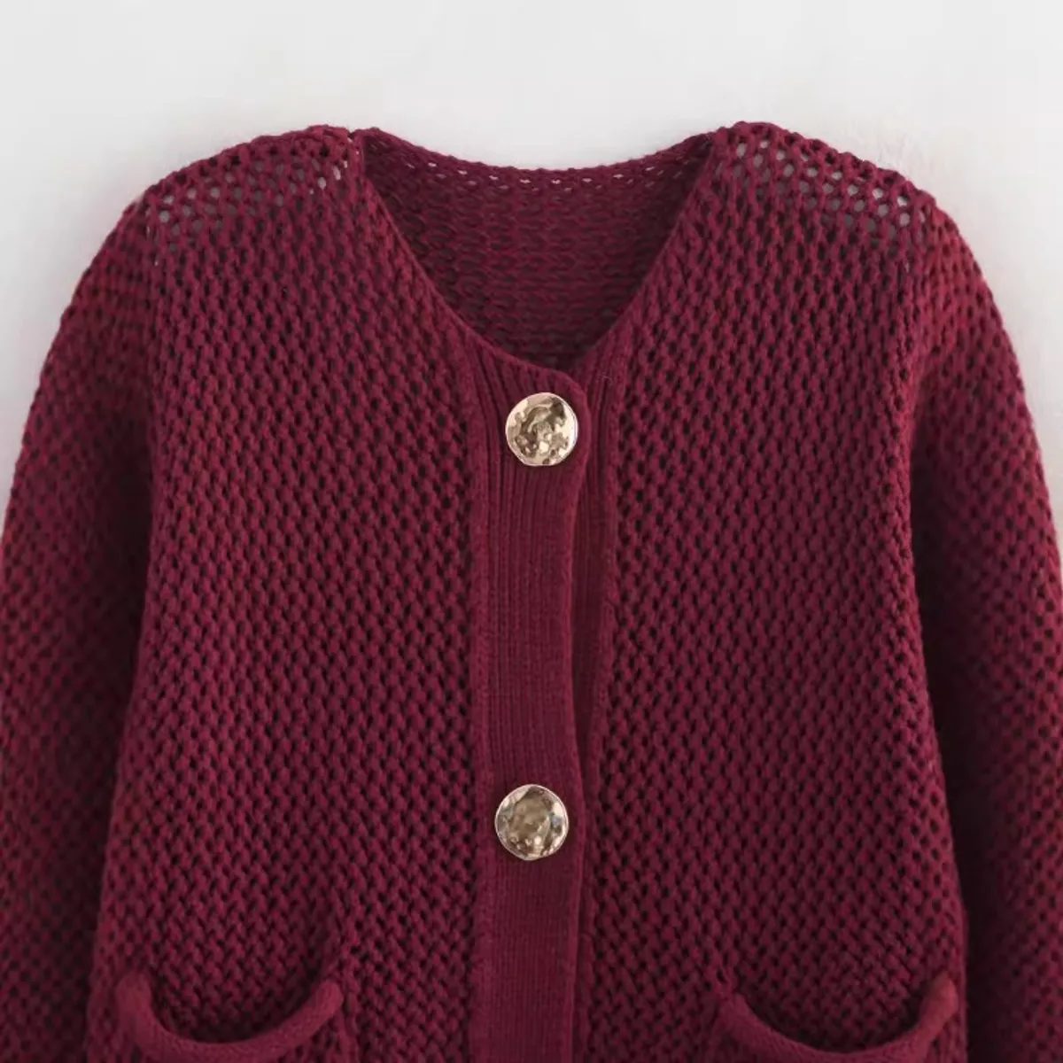 GIOIO - Cárdigan Mujer Tejido Grueso Lujo Figura Flúida Largo Elegante​