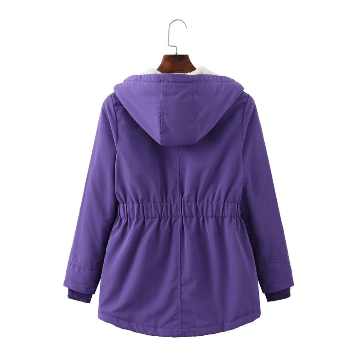 GIOIO - Parka Mujer Ecopiel Corderito Capucha Entallada Calor Verificado​