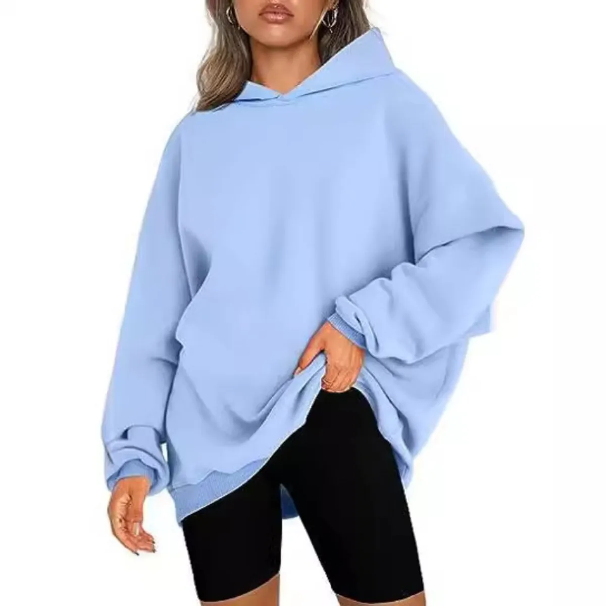 GIOIO - Buzo Mujer Amplio Extra Polar Capucha Urbana Sin Cremallera​