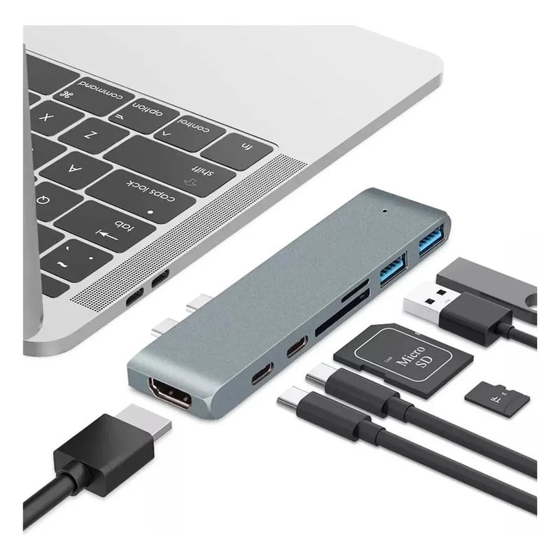 GIOIO - Adaptador Usb C Hub Thunderbolt 3 Hdmi Para Macbook Proair