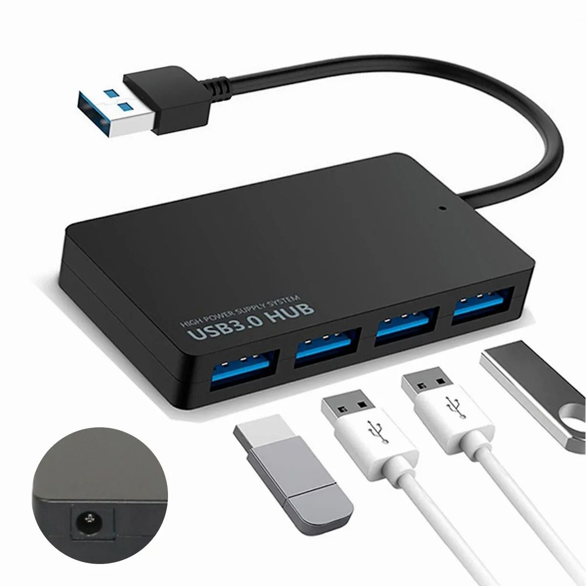 GIOIO - Conector Multiple Usb 30 De 4 Puertos