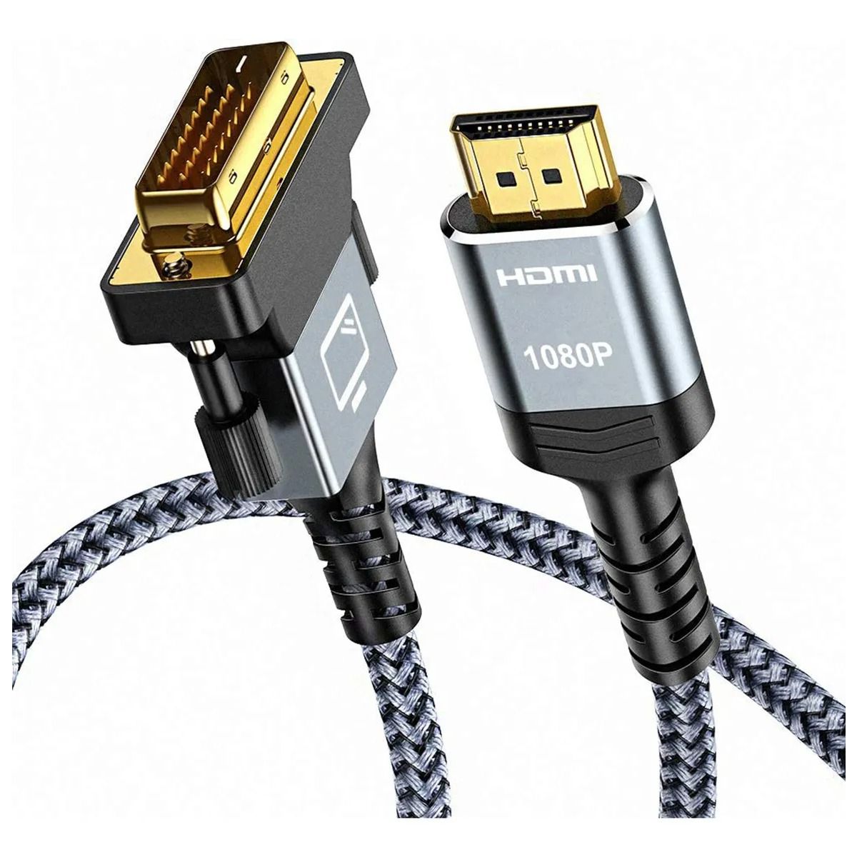 GIOIO - Cable Hdmi A Dvi Conversión Bidireccional De Dvi A Hdmi 1080p 60hz Gomita