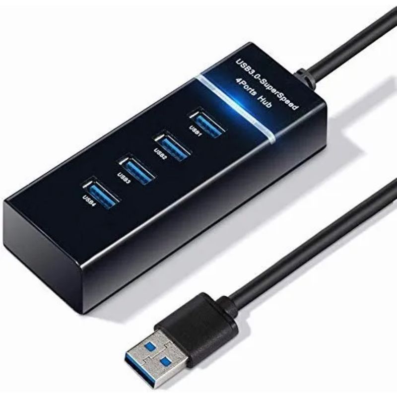 GIOIO - Hub Usb 30 4 Puertos Expansor Multi Para Laptop Pc 4 En 1