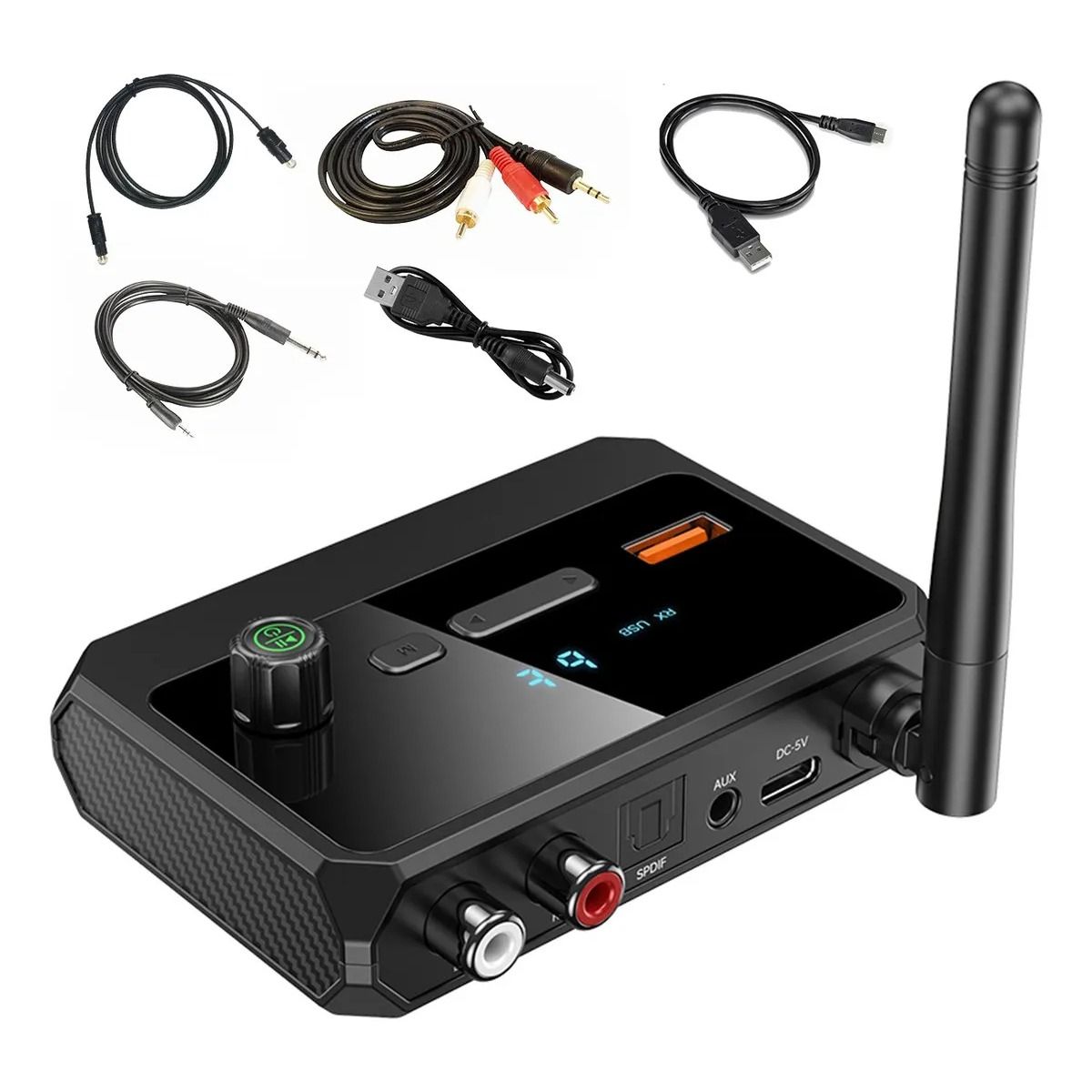 GIOIO - Transmisor Estéreo Adaptador Bluetooth Audio Aux 53 Receptor