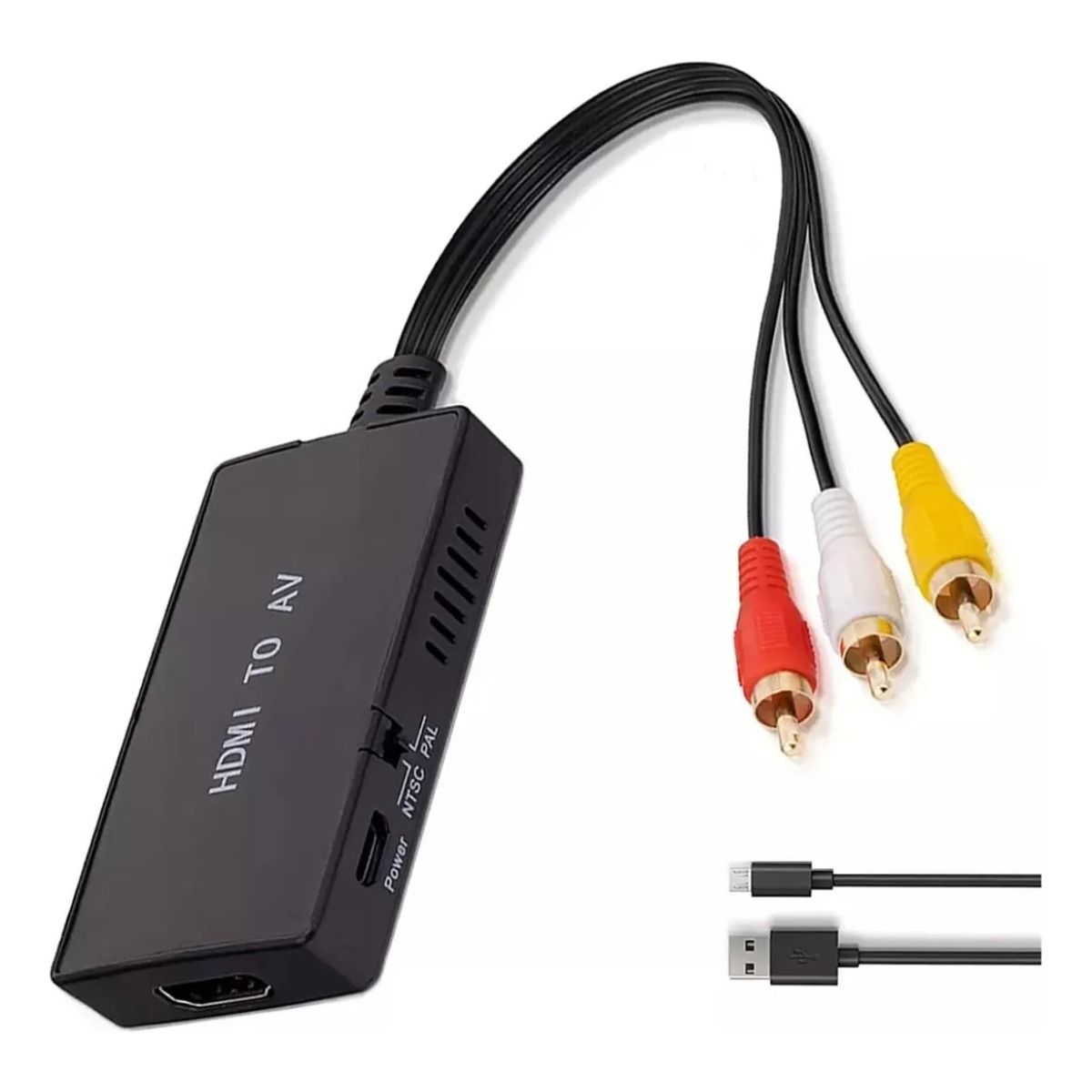 GIOIO - Hdmi Un Convertidor De Rca Hdmi Av Compuesto Un Vídeo Adapt