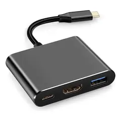 GIOIO - Adaptador Convertidor Usb 31 Tipo C 30 X Hdmi 4k Usb 3 En 1