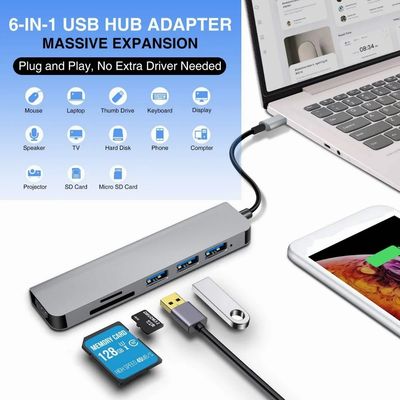 Imagen 2 del producto Hub Usb Tipo C Adaptador 4k Hdmi Usb 30 Para Portátiles