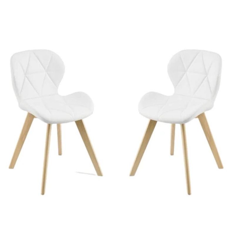 GENERICO - Pack de 2 Silla Aviador Mariposa Radar Wood - Blanco