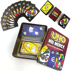 GENERICO - UNO NO MERCY Juego de cartas caja metal