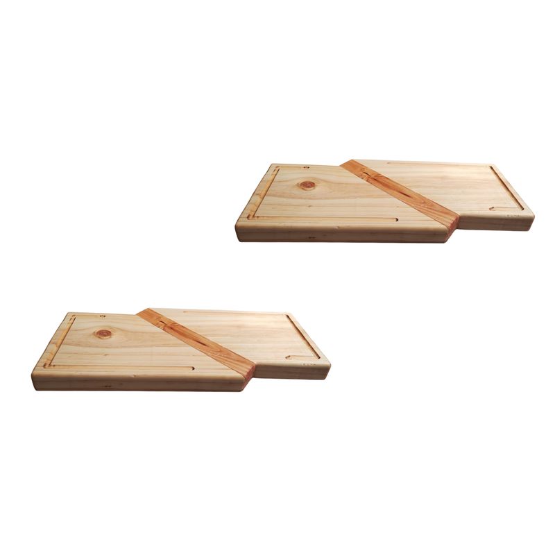 GENERICO - 2 Tablas Picoteo Madera 2 En 1 Para Servir Variedades 60 Cm