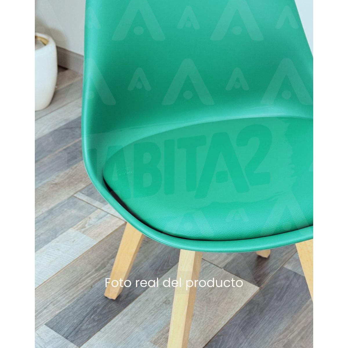 GENERICO - Silla de comedor acolchada Tulip Verde