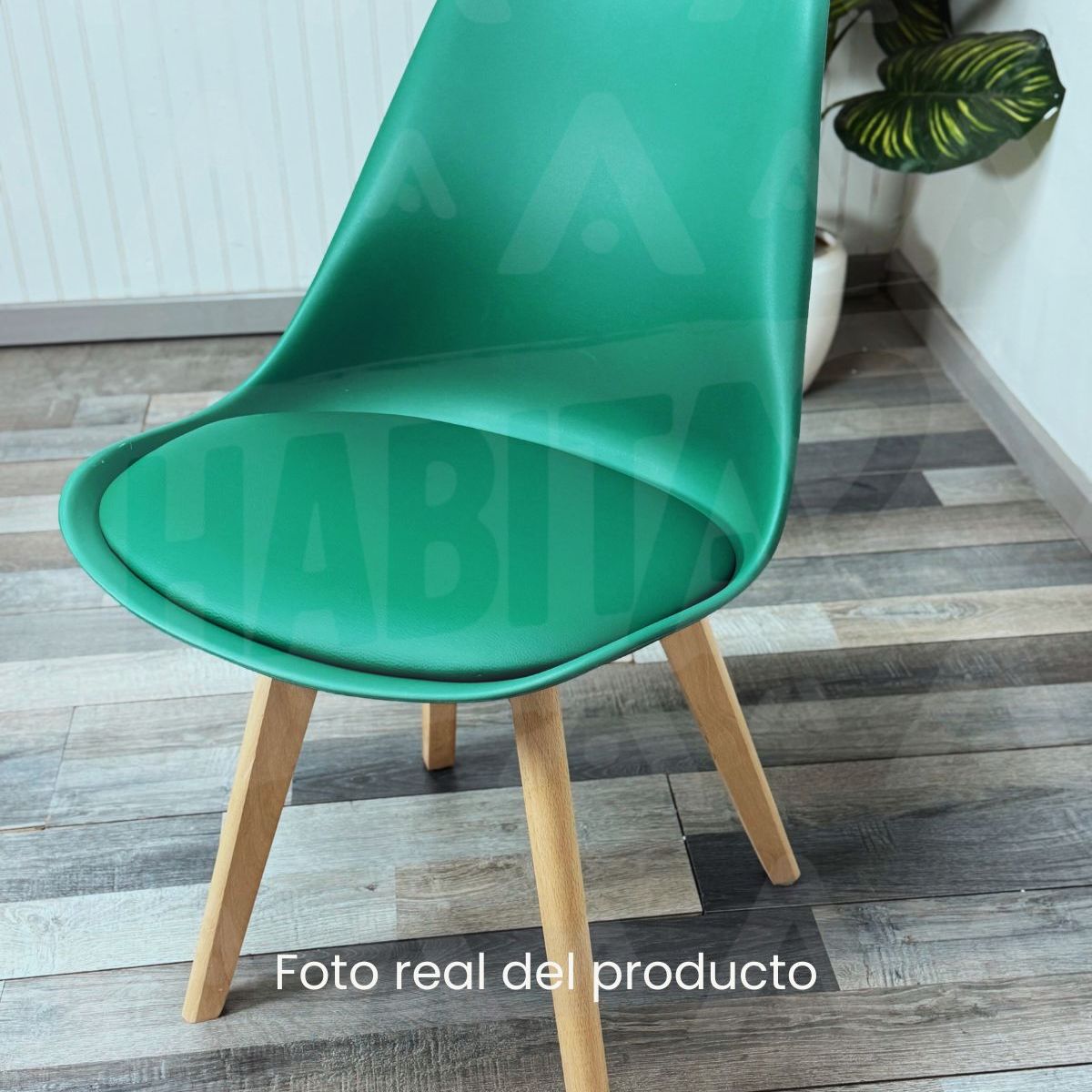 GENERICO - Silla de comedor acolchada Tulip Verde