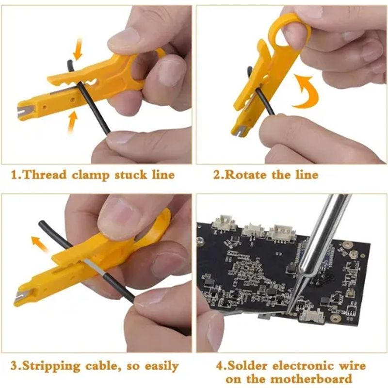 GENERICO - Kit Eléctrico Cautín 60w Regulable 17 Accesorios