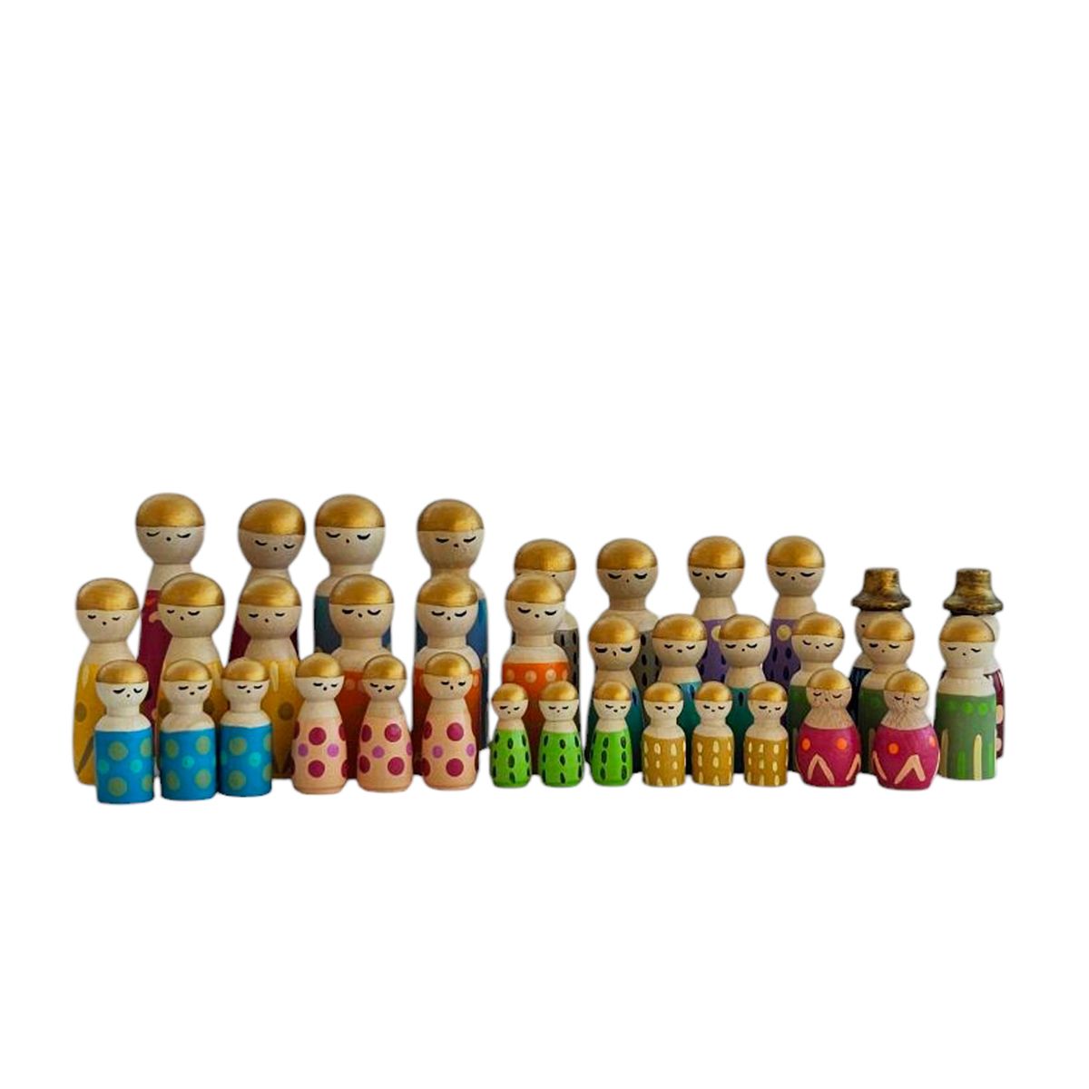 CREA TALLER - Famores + caja personas de madera 36 unidades