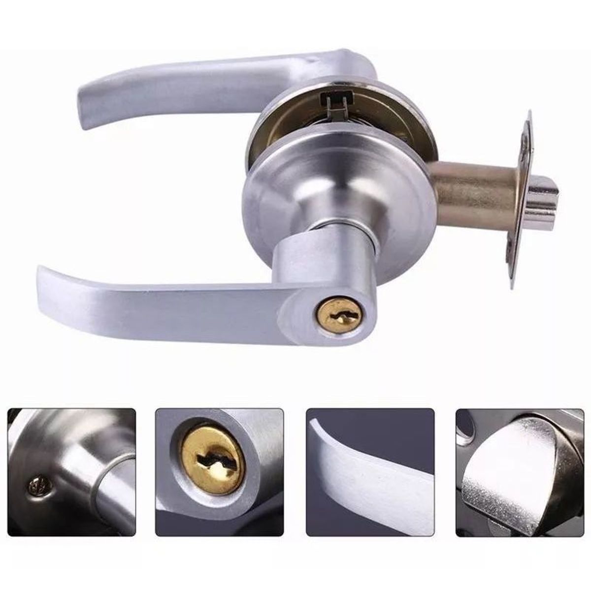 GENERICO - Cerradura Chapa Manija Para Puerta Recamara O Principal