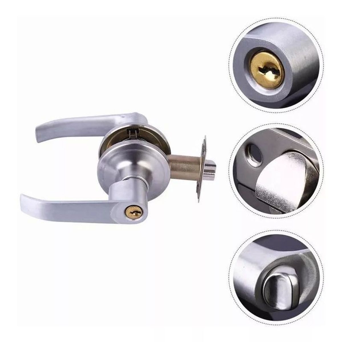 GENERICO - Cerradura Chapa Manija Para Puerta Recamara O Principal