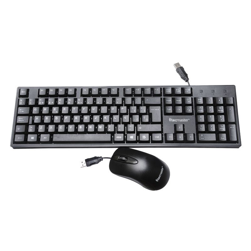 TECMASTER - Kit De Mouse Y Teclado Alambrico Tm-100511 Tecmaster Color Del Teclado Negro